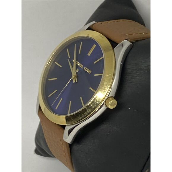 Michael Kors Slim Runway MK3479 Women's Brown Leather Analog Dial Watch EY183 - Picture 4 of 12